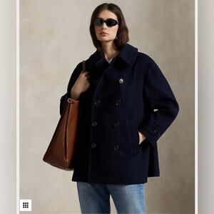 NWT Polo Ralph Lauren Wool Melton Peacoat